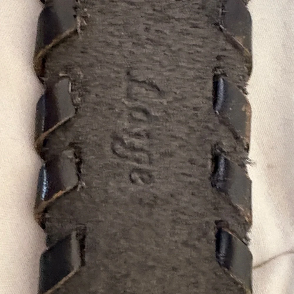 USA Black Leather Belt with Silver Buckle